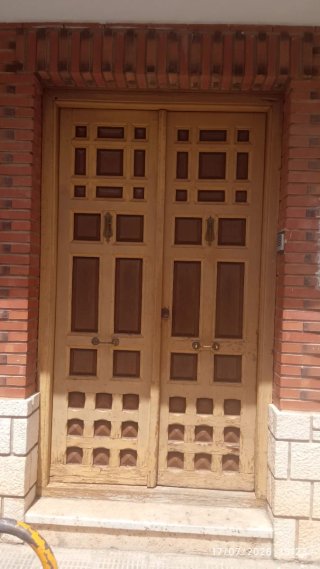 Puerta doble madera 1,45x2,55