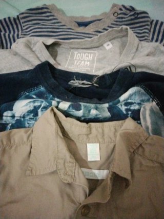 Lote 3 camisetas manga larga y camisa 3 años