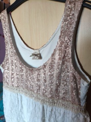 Vestido Nekane T. S/M Rosa y Blanco