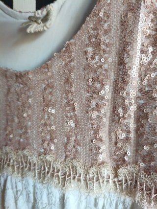 Vestido Nekane T. S/M Rosa y Blanco