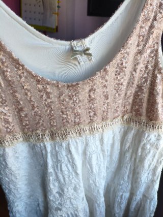 Vestido Nekane T. S/M Rosa y Blanco