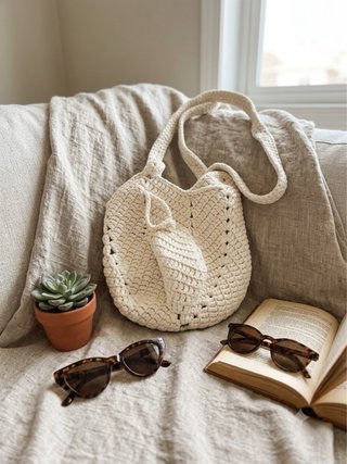 Bolso ganchillo hecho a mano estilo Boho
