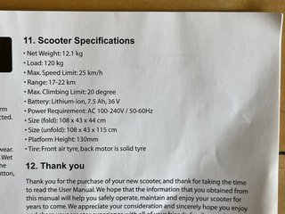 Patinete eléctrico 25km/h (2020)