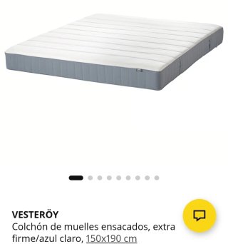 Colchón IKEA Vesteröy 150x190 cm
