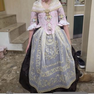 Traje de Fallera Rosa 6/7 años