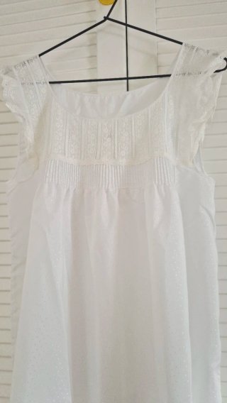 Camisón blanco talla XXL con encaje