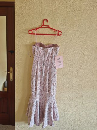 Vestido fiesta rosa encaje