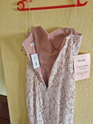 Vestido fiesta rosa encaje