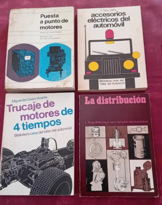 4 LIBROS BIBLIOTECA CEAC TALLER DEL AUTOMÓVIL