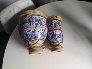 Bongos de cerámica decorados