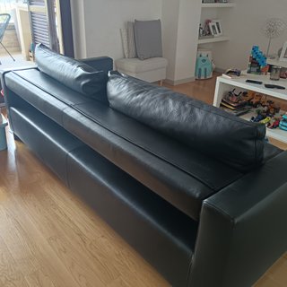 Divano Molteni 3 posti pelle nero