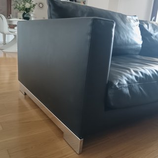 Divano Molteni 3 posti pelle nero