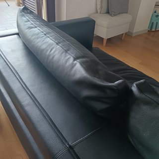 Divano Molteni 3 posti pelle nero