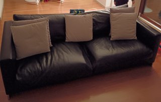 Divano Molteni 3 posti pelle nero