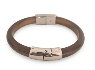 Pulsera Rígida Michael Kors Marrón y Plateada