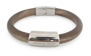 Pulsera Rígida Michael Kors Marrón y Plateada