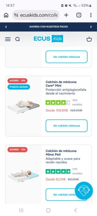 Colchón Minicuna Ecus Kids NUEVO