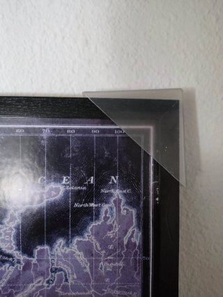 Cuadro Mapa Mundo Marco Negro