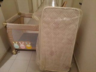 Cuna de viaje Asalvo plegable con colchón