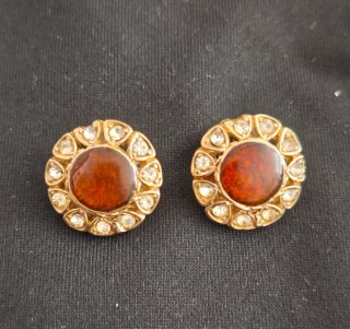 Conjunto Vintage Collar y Pendientes Ámbar