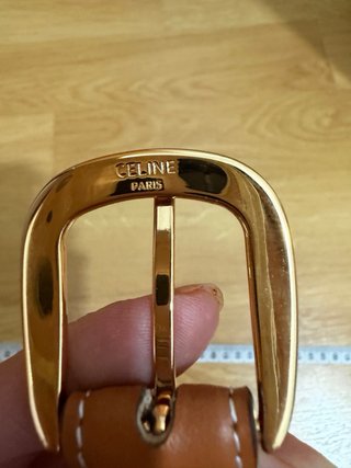 Cinturón Celine Marrón y Dorado