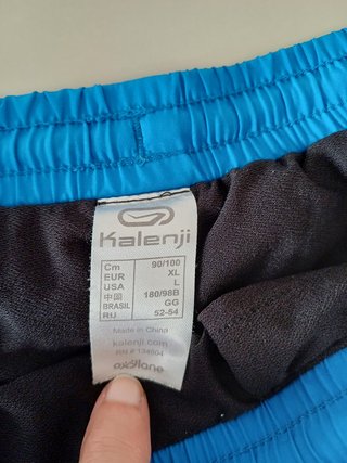 Pantalón Corto / Bañador Kalenji XL Azul/Gris