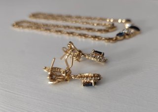 Conjunto collar y pendientes vintage