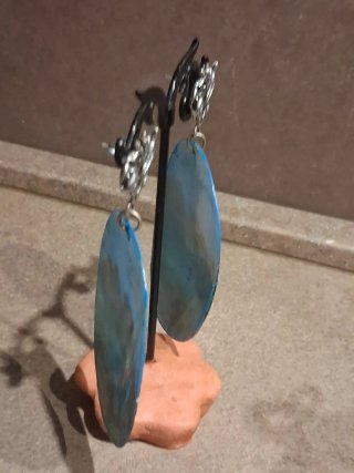 Orecchini dipinti a mano paesaggio mare