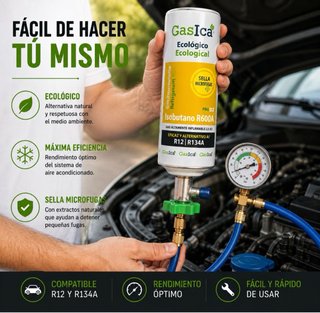Lote x6 botes AC Coche a R134 900g c/u ecológico