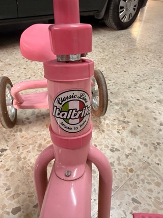 Triciclo Italtrike Rosa Metal Retro