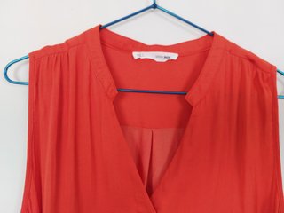Blusa Sfera Coral sin Mangas Talla L