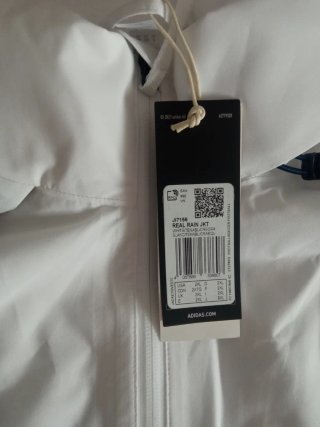 Chubasquero Real Madrid Adidas Blanco y Azul
