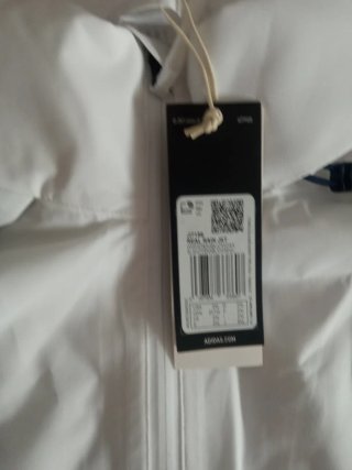 Chubasquero Real Madrid Adidas Blanco y Azul
