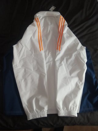 Chubasquero Real Madrid Adidas Blanco y Azul