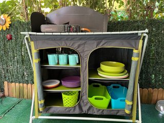Equipo completo camping tienda 6 plazas+mobiliario
