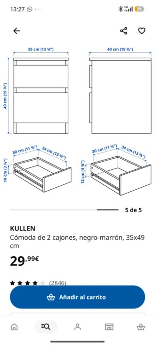 Mesitas de noche Ikea KULLEN