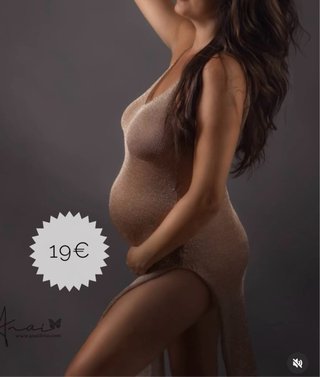 Vestido sesiones de maternidad atrezzo