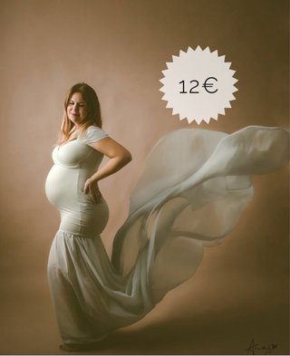 Vestido sesiones de maternidad atrezzo