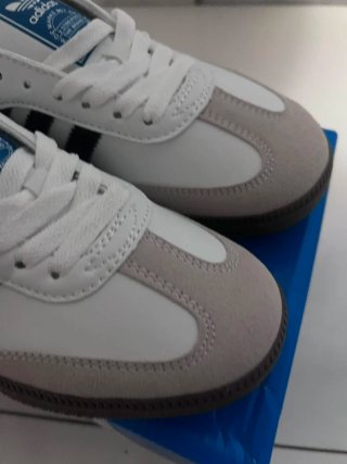 Adidas Samba Mujer Blanco Gris
