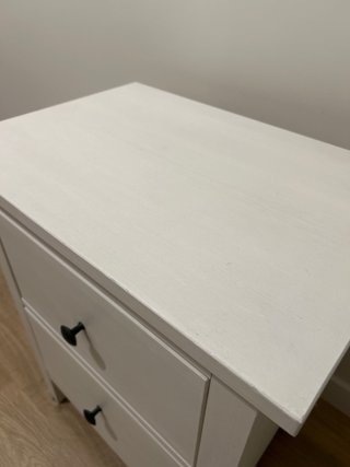 Mesita de noche blanca IKEA HEMNES