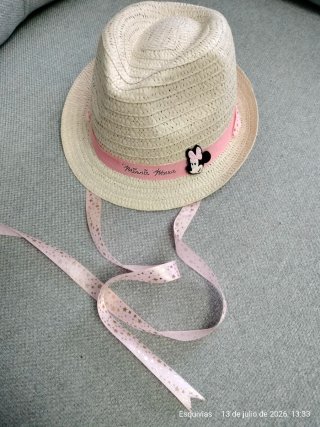 Sombrero de paja Minnie Mouse niña