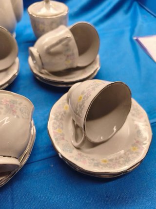 Serviço de café em porcelana