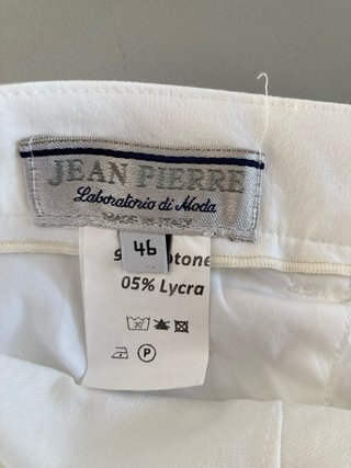 Pantaloni donna bianchi cotone tg 46
