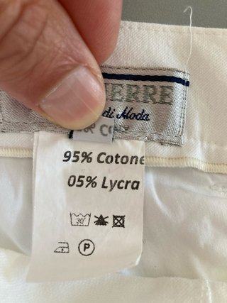 Pantaloni donna bianchi cotone tg 46