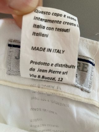 Pantaloni donna bianchi cotone tg 46