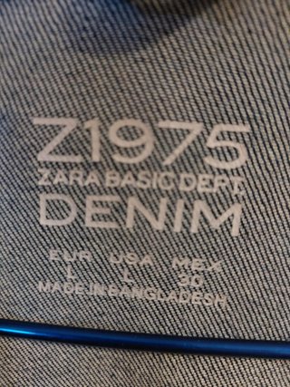 Chaqueta Vaquera Zara Basic Talla L