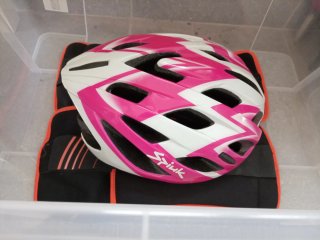 Casco Bicicleta Infantil Rosa y Blanco
