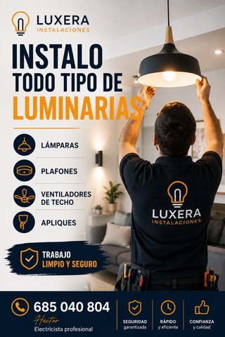INSTALACIÓN DE LÁMPARAS, EN LOCALES, VIVIENDAS