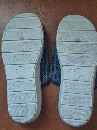 Zapatos Plumaflex Velcro Mujer Beige/Azul