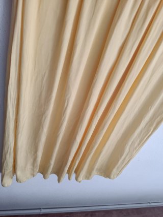 Vestido Zara satinado plisado lazo talla L